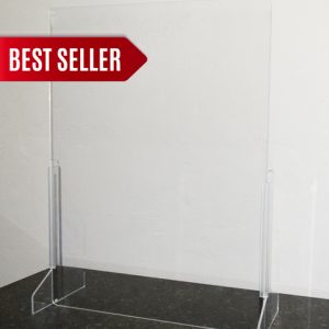 24x32 Portable Cashier Sneeze Guard - Best Seller